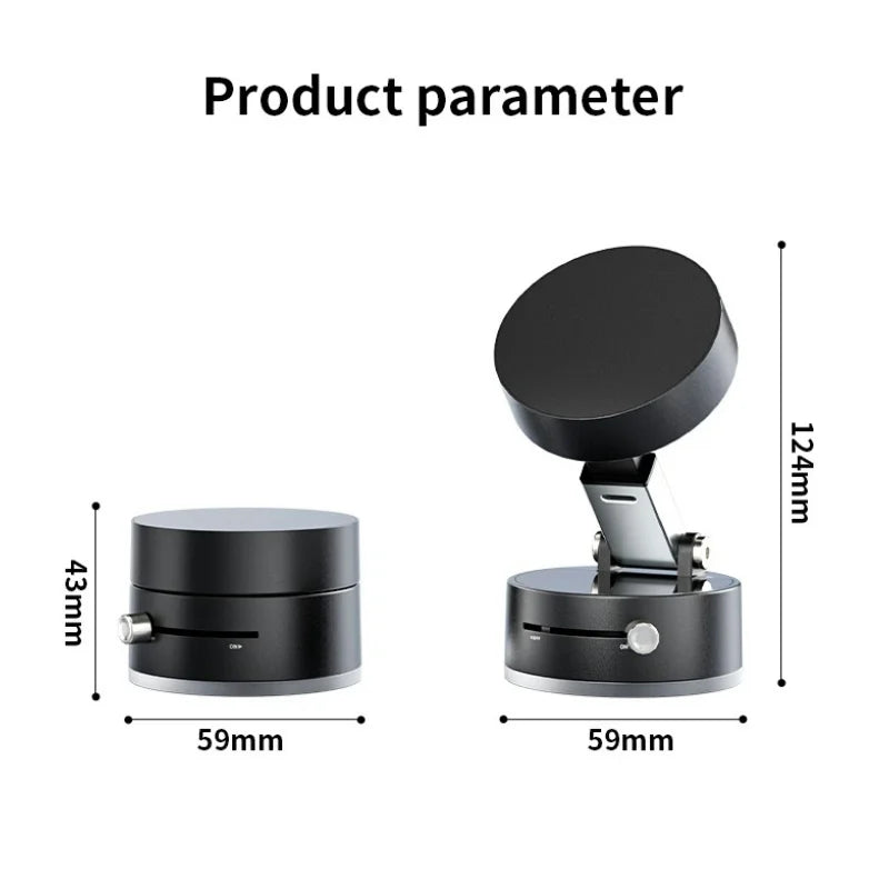 2-in-1 Vacuum Magnetic Phone Holder – Double-Sided Suction Mount for Car, Gym & Kitchen